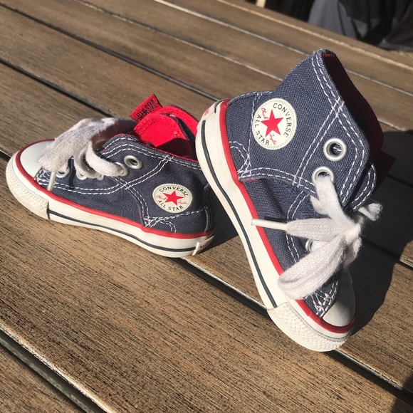 Converse All Star Navy Hi Top Sneakers for infants